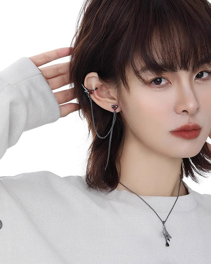 Black Bat Wing Earring & Cuff