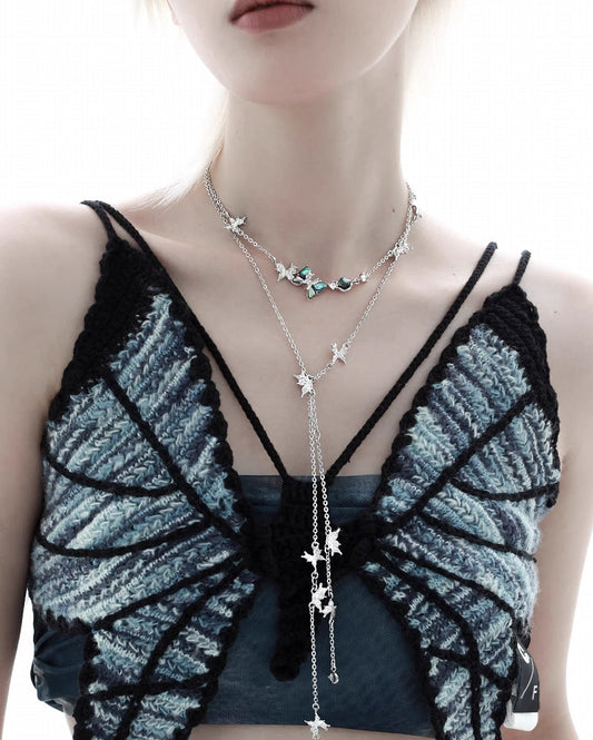 [1ST XULIE] Butterfly Tassel Necklace pg356