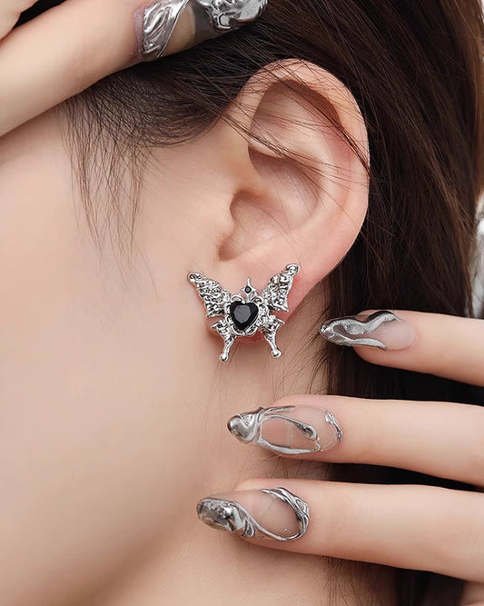 Black Love Butterfly Earrings