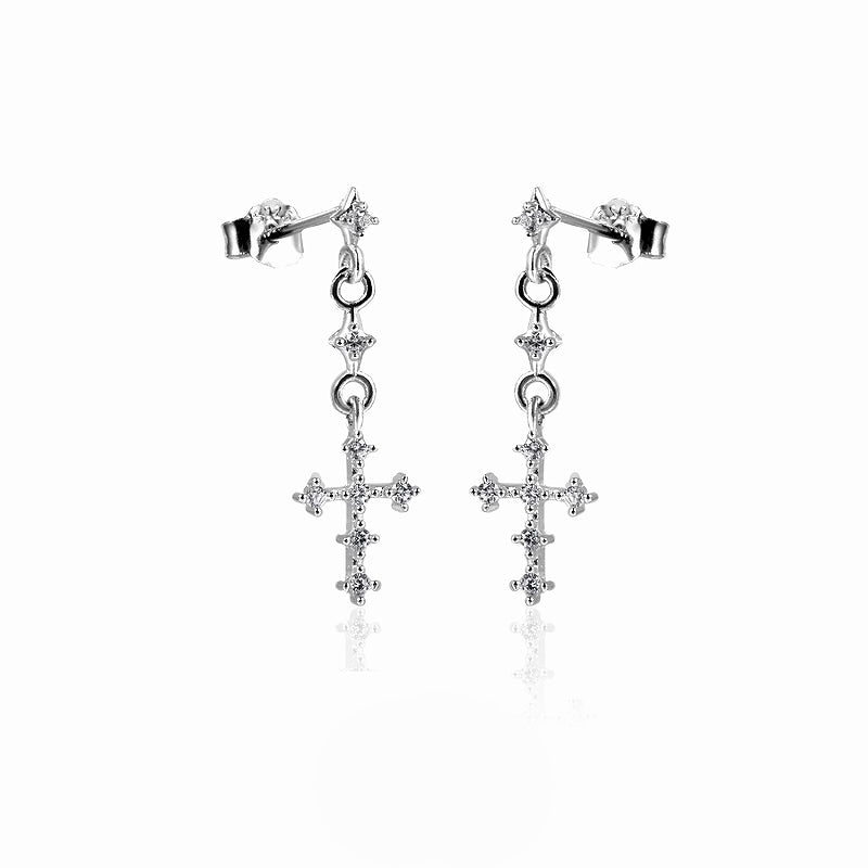 Cross Asymmetrical Earrings