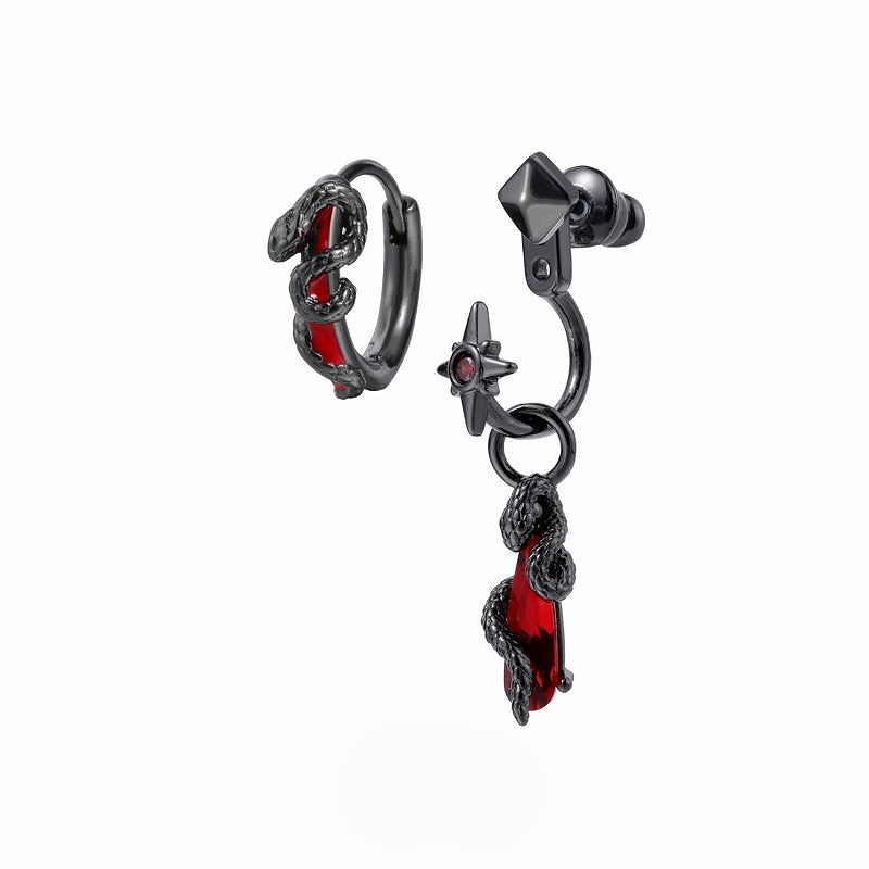 Forbidden Apple Snake Earrings 01