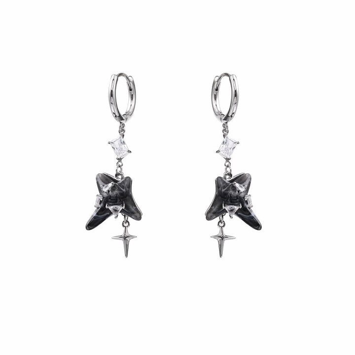 [SUMIYAKI] Virus Black Star Earrings pg1950