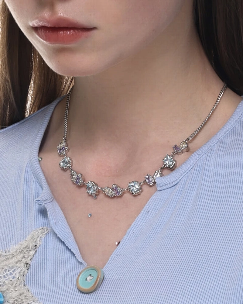 [SUMIYAKI] Jellybean Purple Blue Dopamine Necklace pg1034