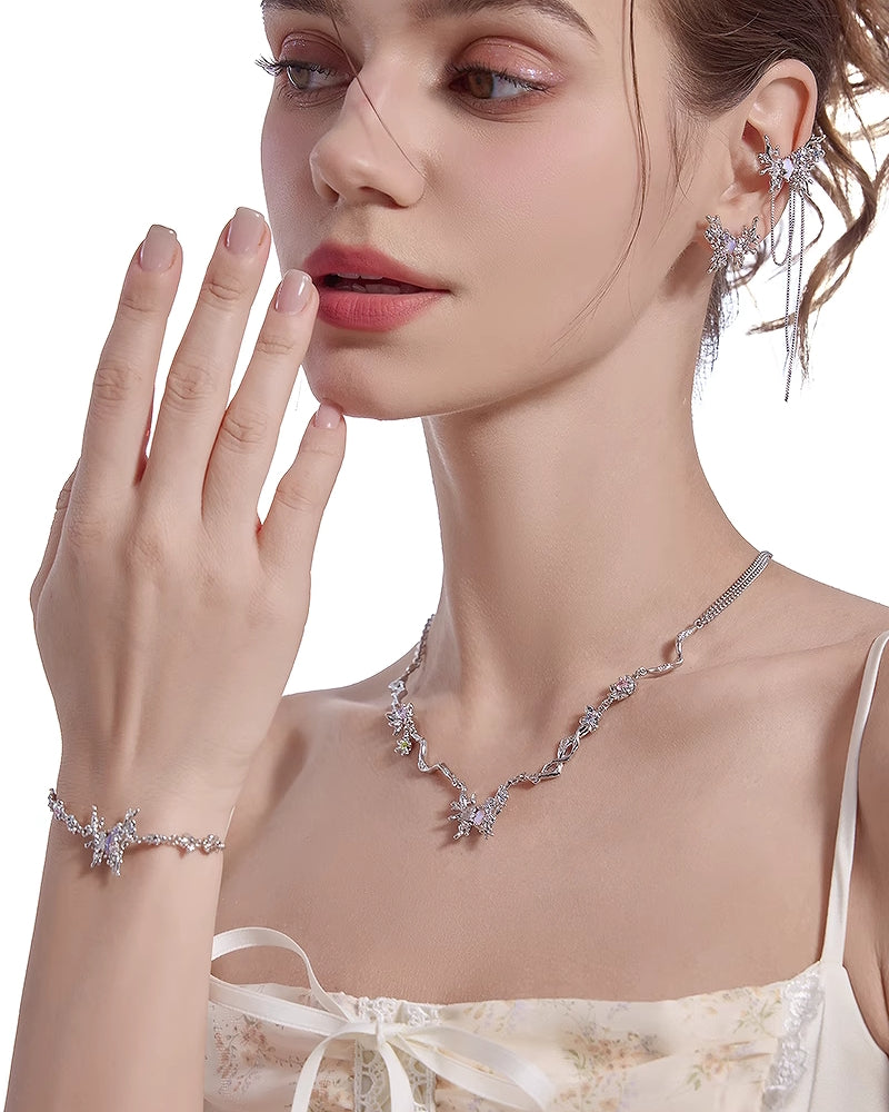 [MASW] Butterfly Dance Flower Necklace pg278