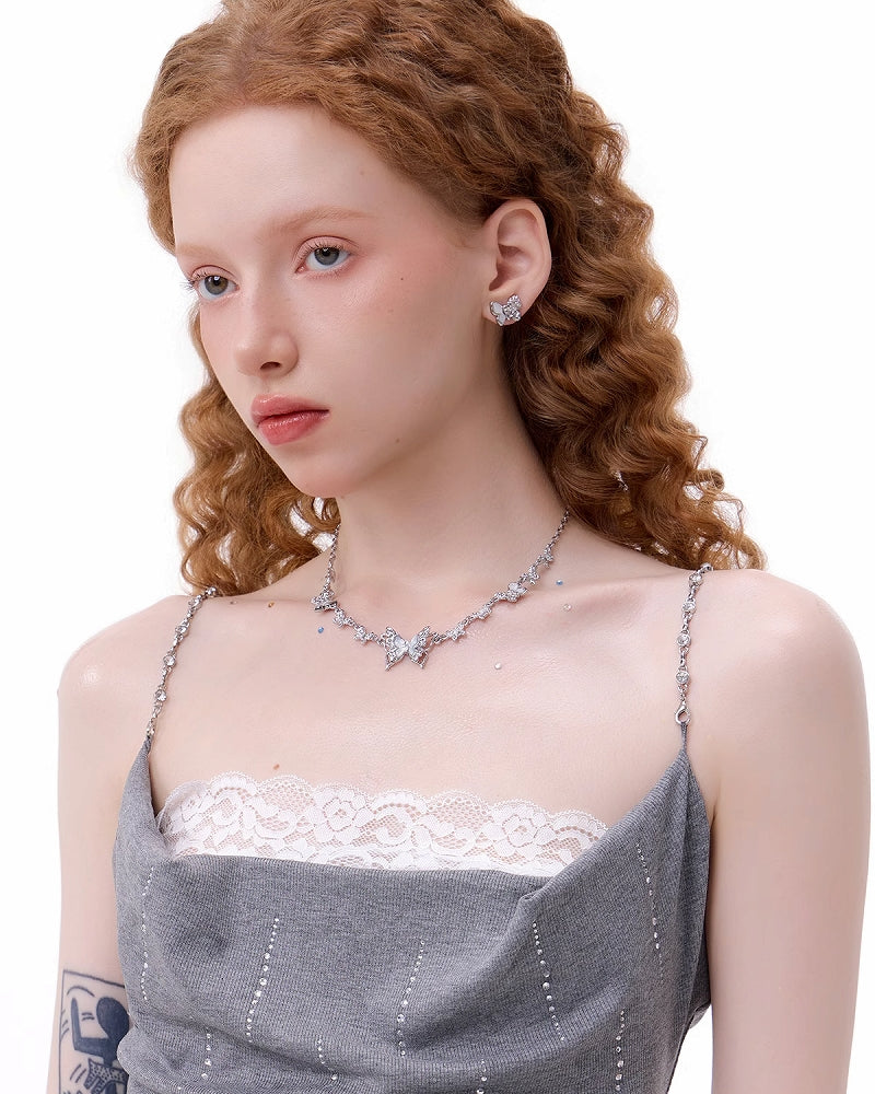 [SUMIYAKI]White Butterfly Earrings pg1994