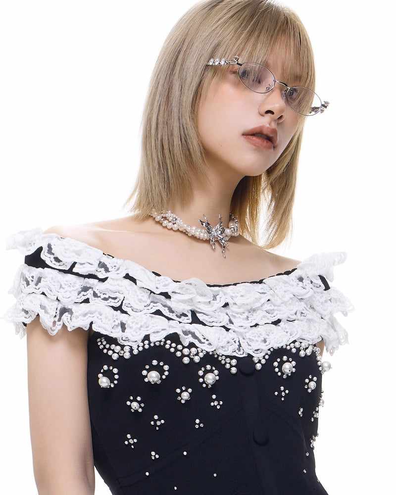 [SUMIYAKI]Biochemical Butterfly Pearl Necklace pg152