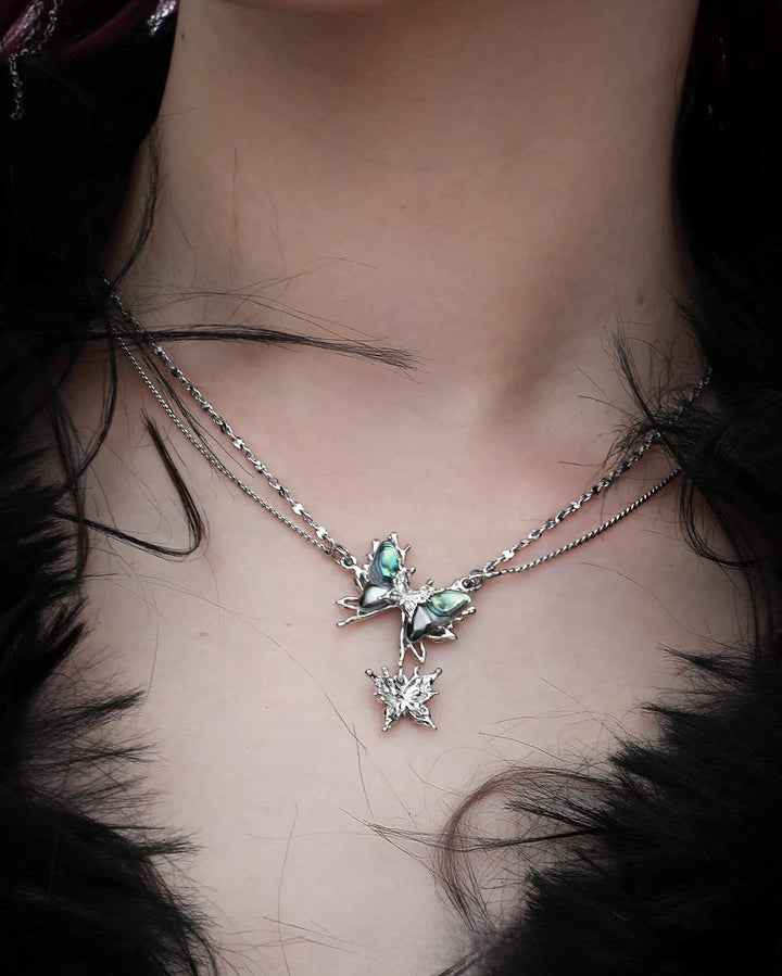 【1ST XULIE】Butterfly Island Layer Necklace pg328