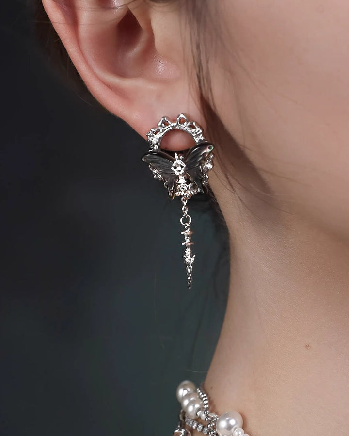 [1ST XULIE] Butterfly Skeleton Earrings 01 pg345