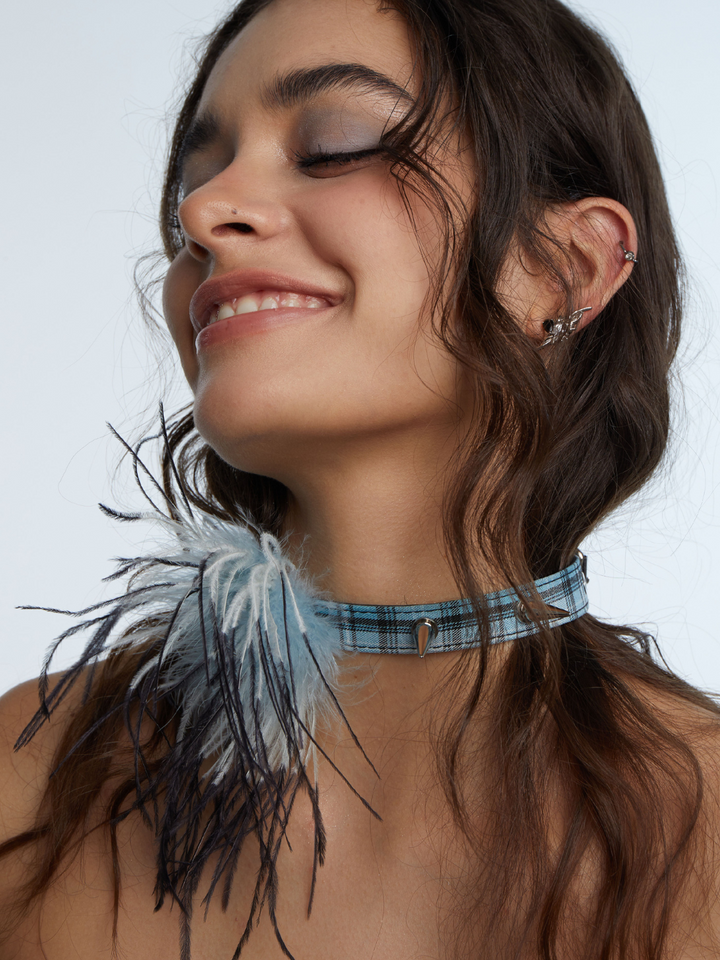 【OCTO VITA】Feather Blue Choker pg3033