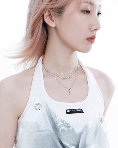 [1ST XULIE] Sea Starry Sky Double Layer Necklace pg1547