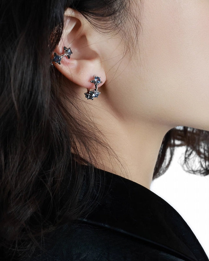 【OOMEOO】Star Fall Blue Small Earrings pg1718