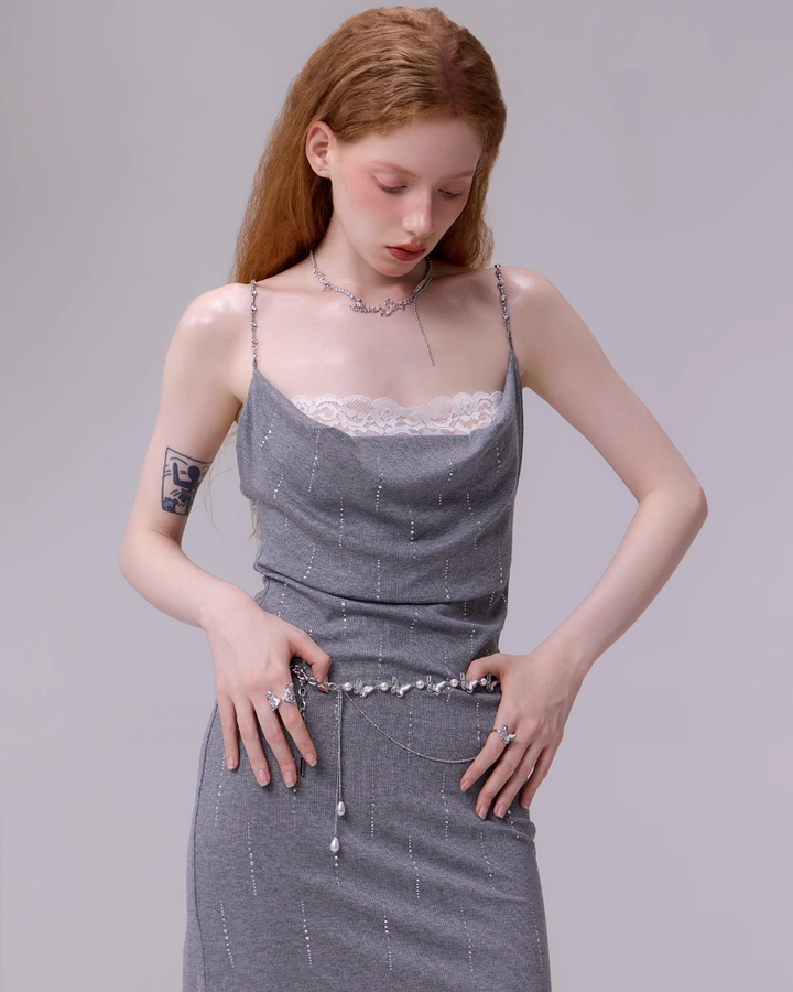 【SUMIYAKI】White Butterfly Tassel Waist Chain pg2000