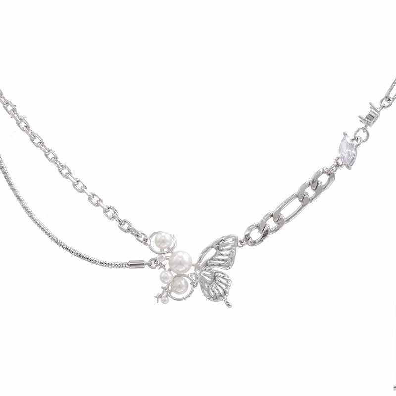 【SUMIYAKI】White Butterfly Necklace pg1997