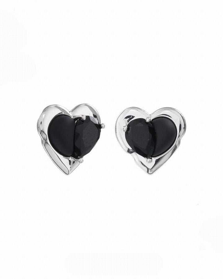 【SUMIYAKI】Green Tea Heart Earrings pg957