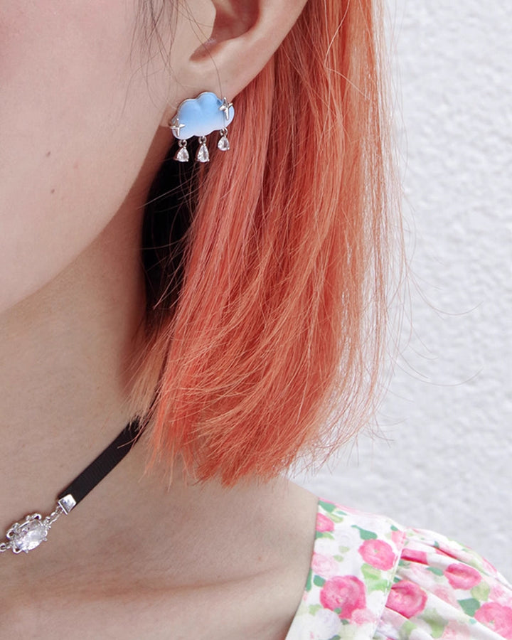 【Esak∞chi】Blue Cloud Earrings pg225