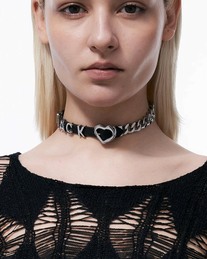 [BLACKHEAD]B Label Love Leather Choker pg89