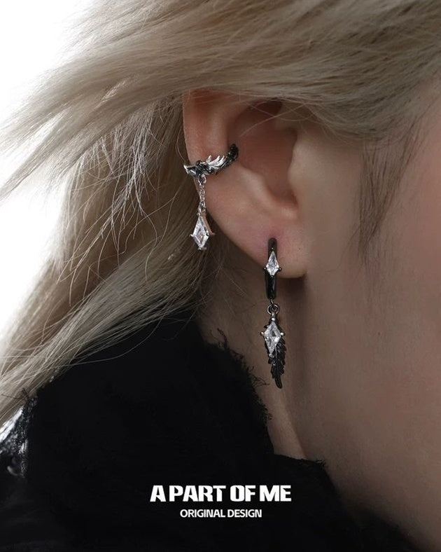 Feather Drop Ear Clips