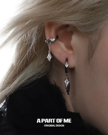 Feather Drop Ear Clips