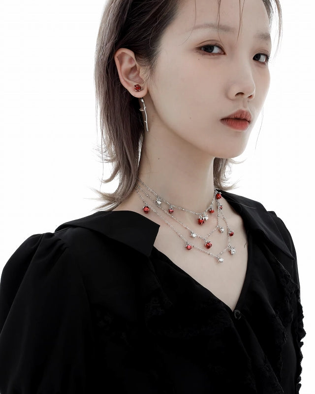 【1ST XULIE】Forbidden Rose Red Necklace pg828