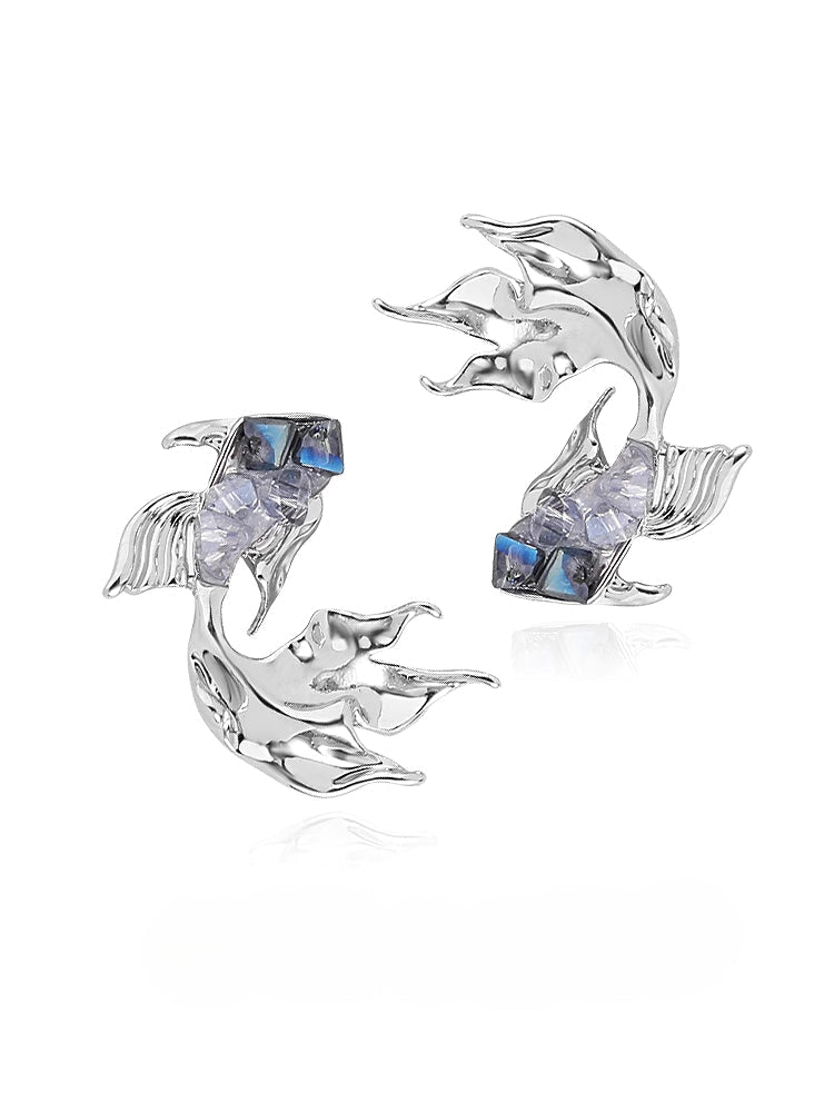 Blue Goldfish Earrings