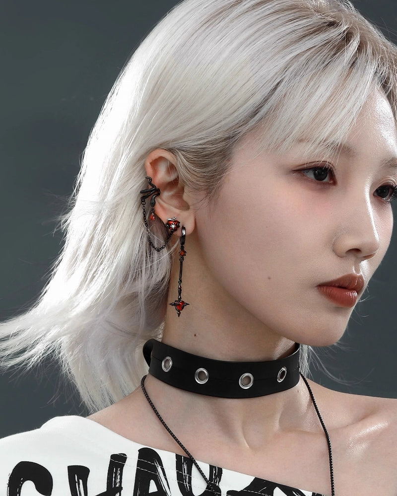 Forbidden Apple Snake Earrings 02