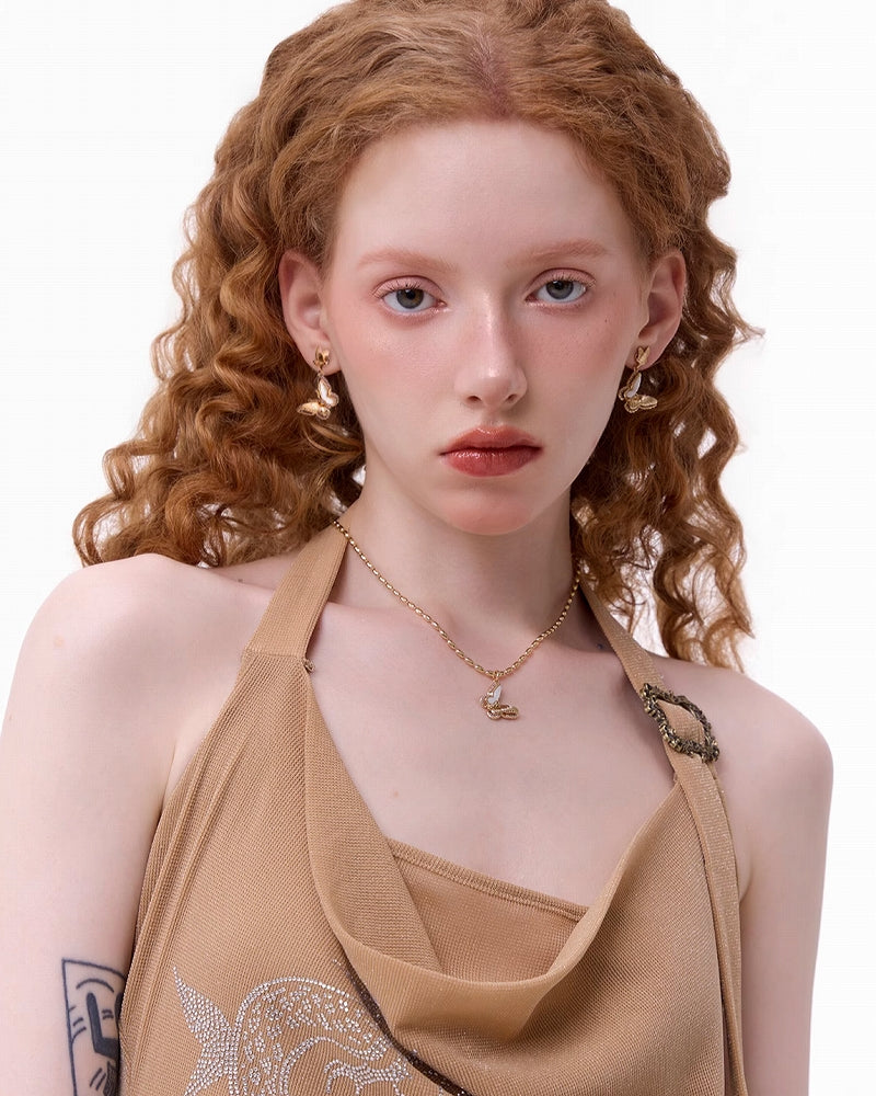 [SUMIYAKI] Golden Butterfly Earrings 01 pg907