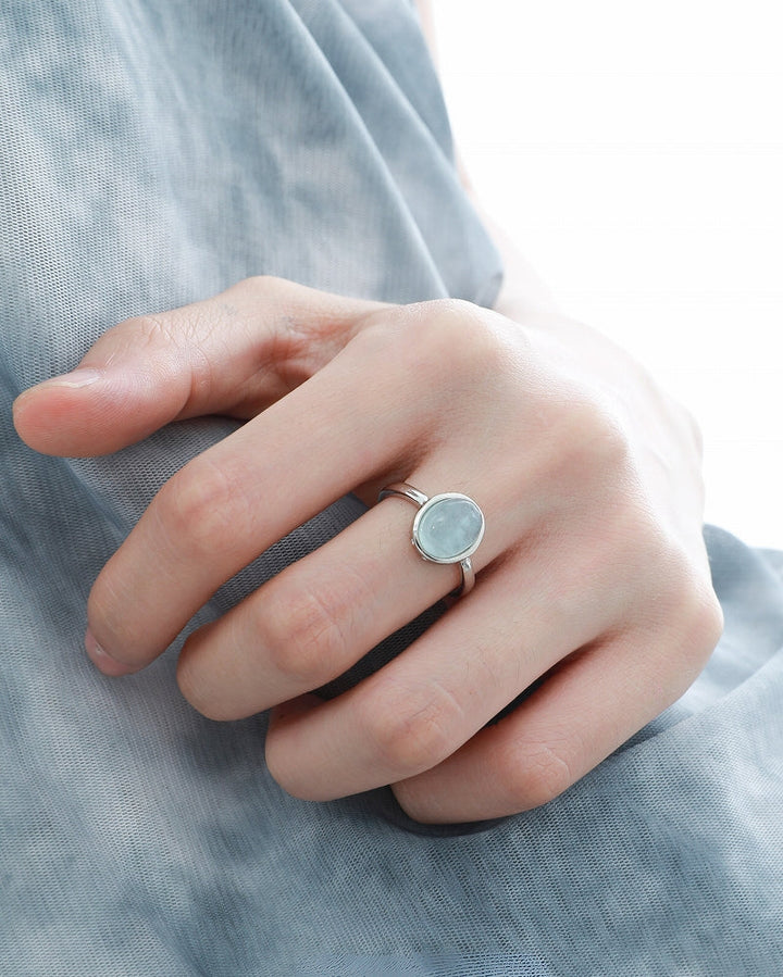 【1ST XULIE】Aquamarine Sterling Silver Ring pg57