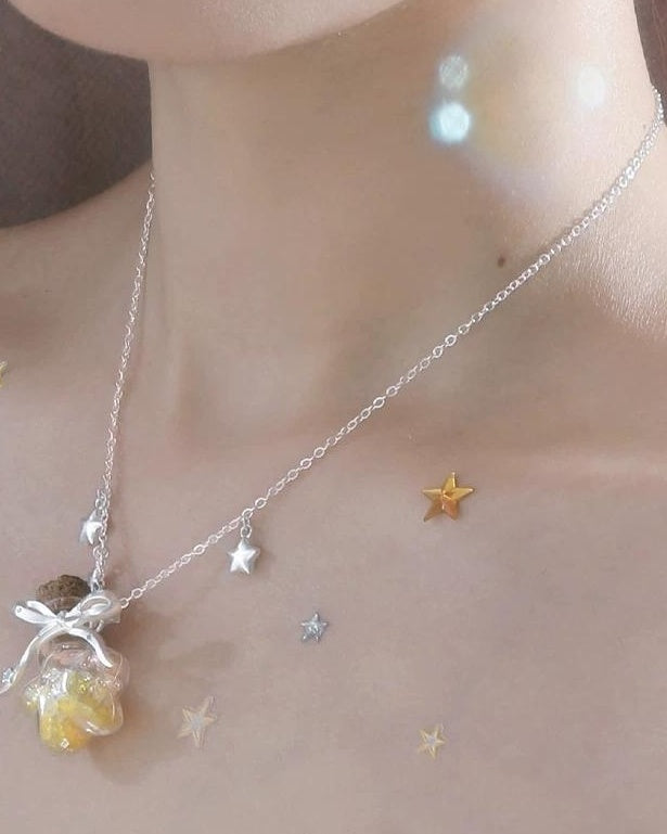 Starlit Wish Bottle Necklace