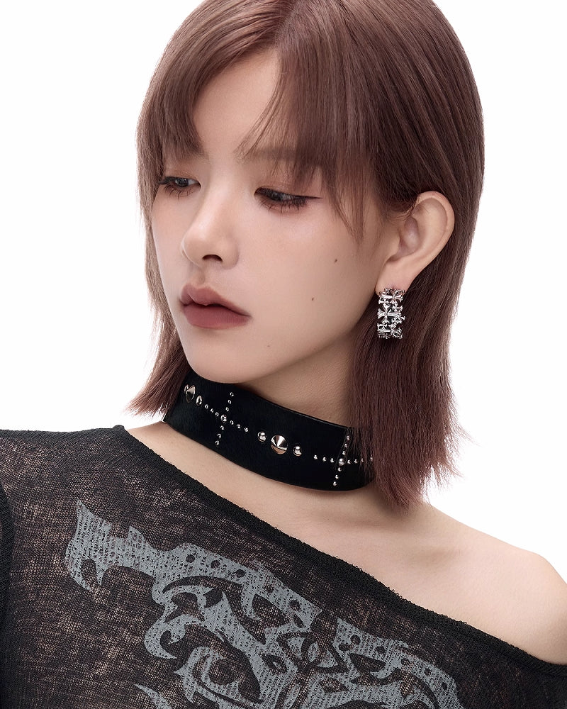 Retro Punk Cross Earrings