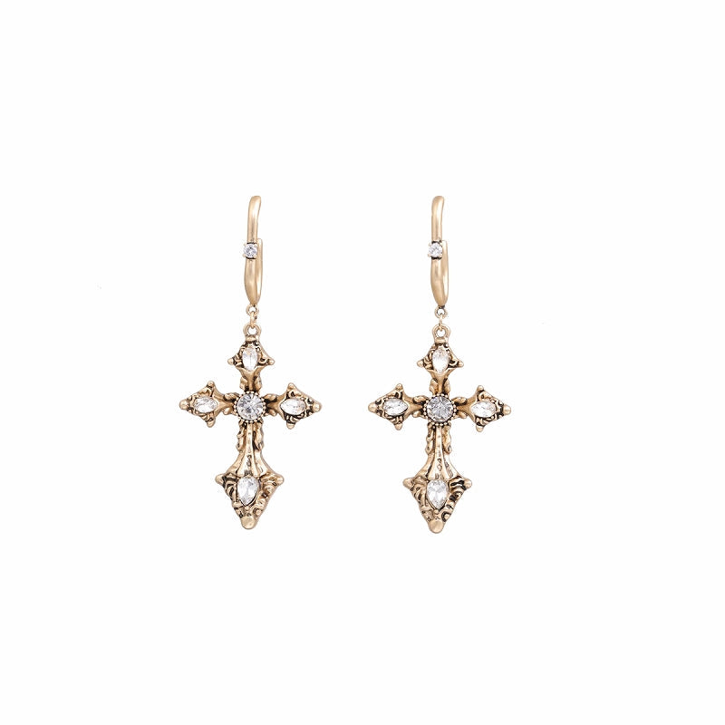 【SUMIYAKI】Baroque Cross Earrings pg108