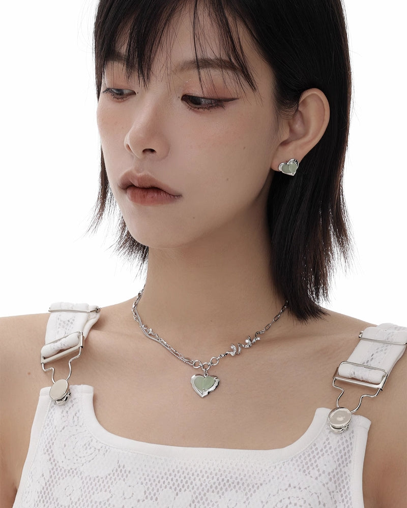 [SUMIYAKI] Green Tea Heart Necklace01 pg959