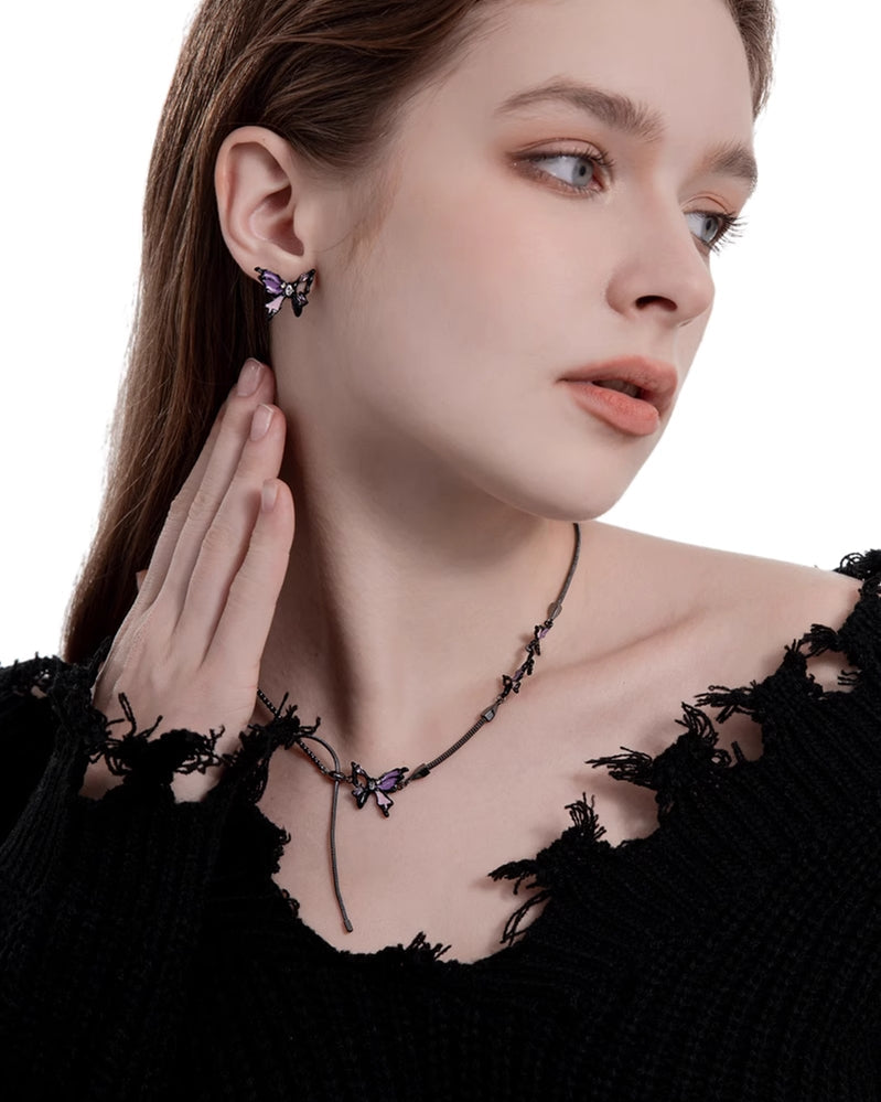 [MASW] Basic Butterfly Earrings & Necklace pg117