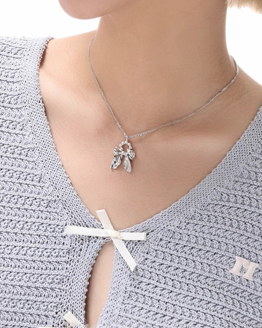[SUMIYAKI] Silk Scarf Bow Knot Necklace pg1607