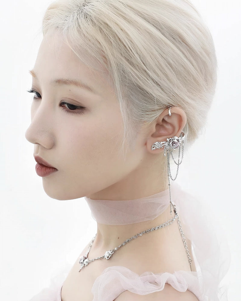 [1ST XULIE] Rose Thorn Cuff and Earrings pg1522