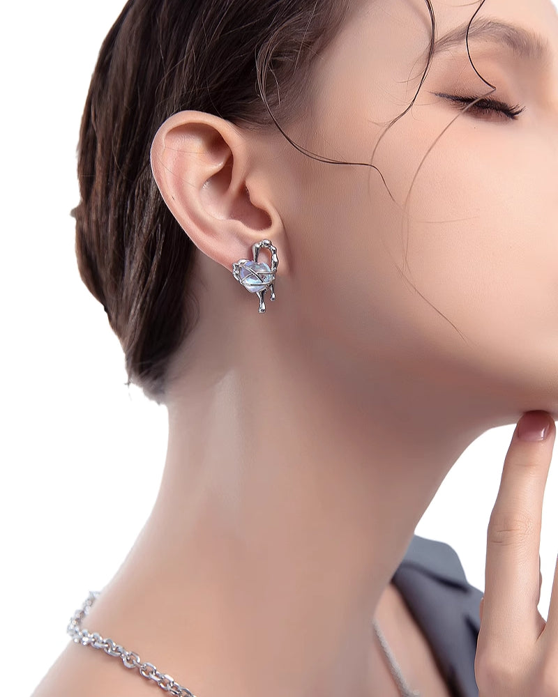 Bundle Swan Heart Earrings