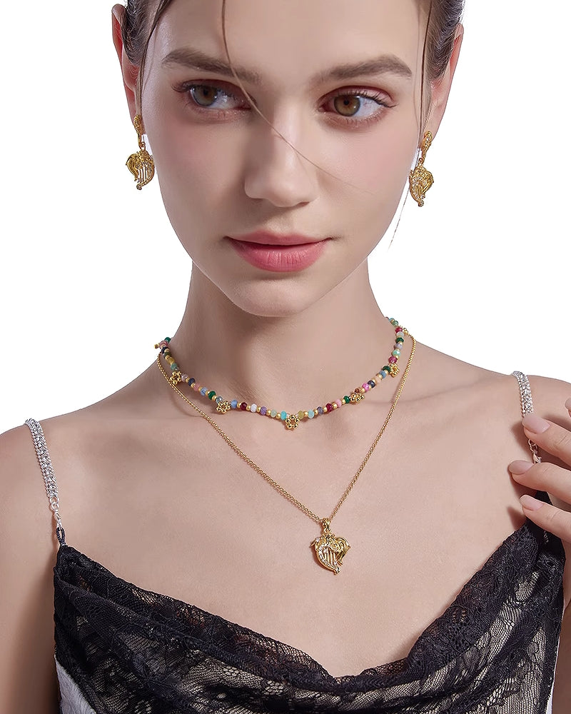 [MASW] Nostalgia Angel Harp Necklace pg1275