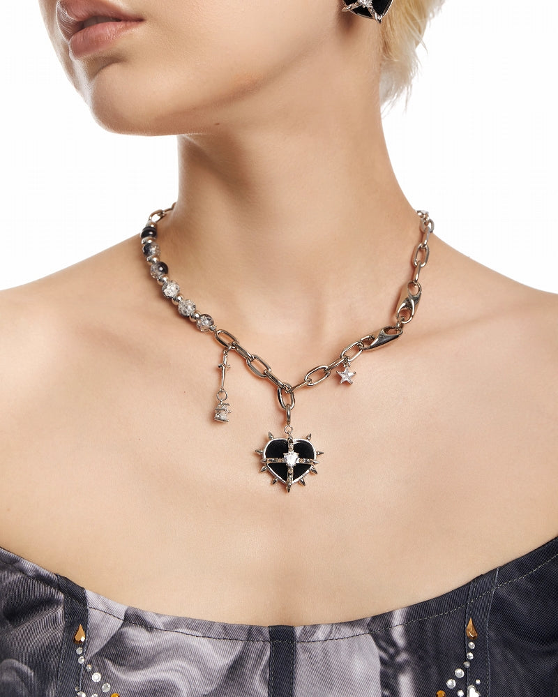 【OCTO VITA】Black Hearted Evil Woman Necklace pg192