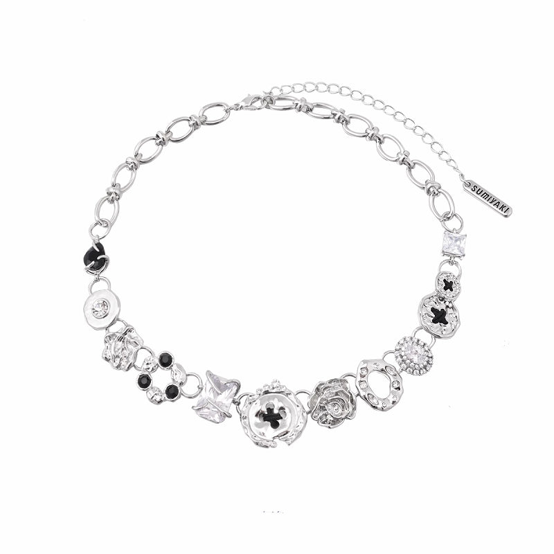 [SUMIYAKI] Vintage Button Colorful Beads Necklace pg1940