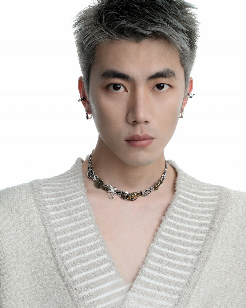 [1ST XULIE] Star Meteor Vintage Button Choker pg1735