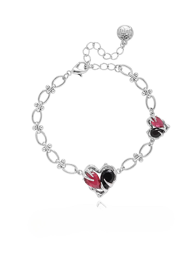 Red &amp; Black Heart Bracelet