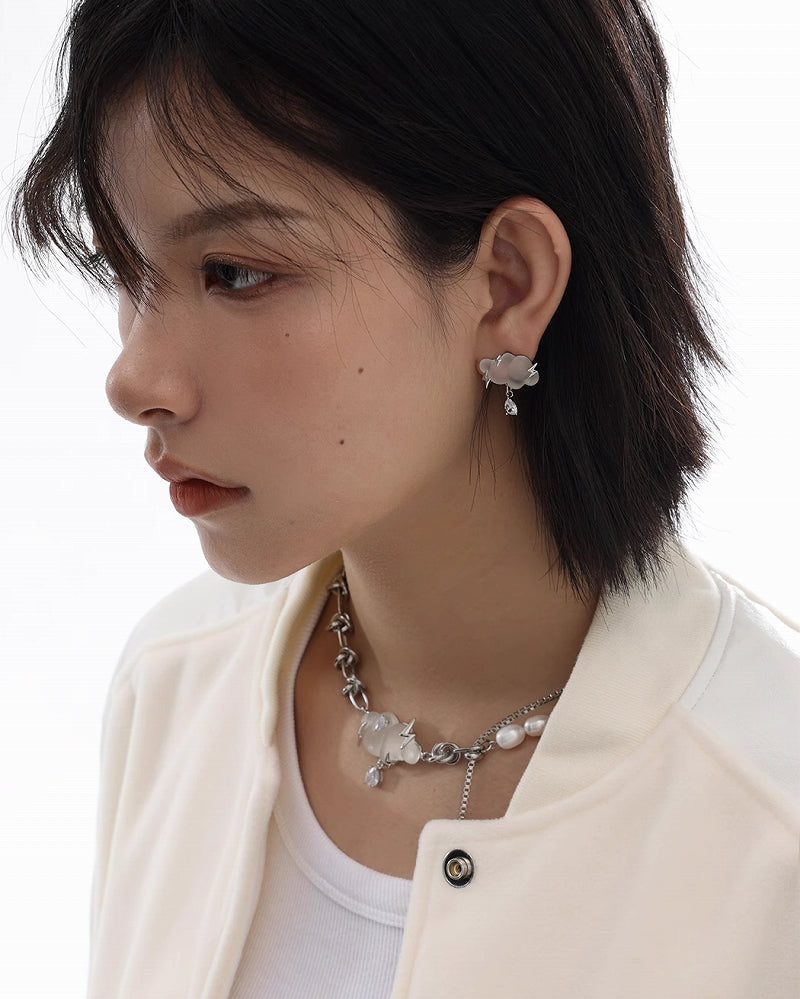 【SUMIYAKI】Drak Cloud Earrings pg630