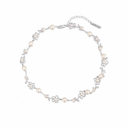 [SUMIYAKI] Graffiti Line Small Flower Necklace pg936