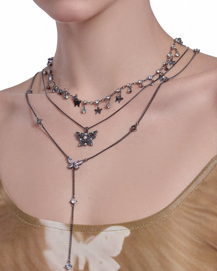 【MASW】Nostalgia Butterfly Layer Necklace pg1281