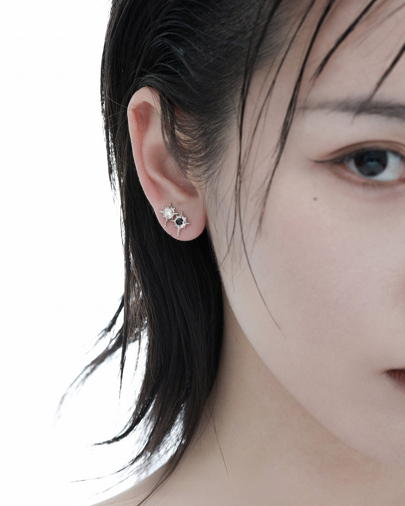 [1ST XULIE] Holes Star Earrings pg983