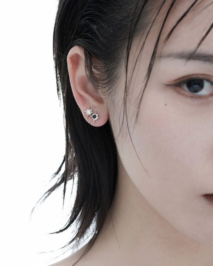 【1ST XULIE】Holes Star Earrings pg983