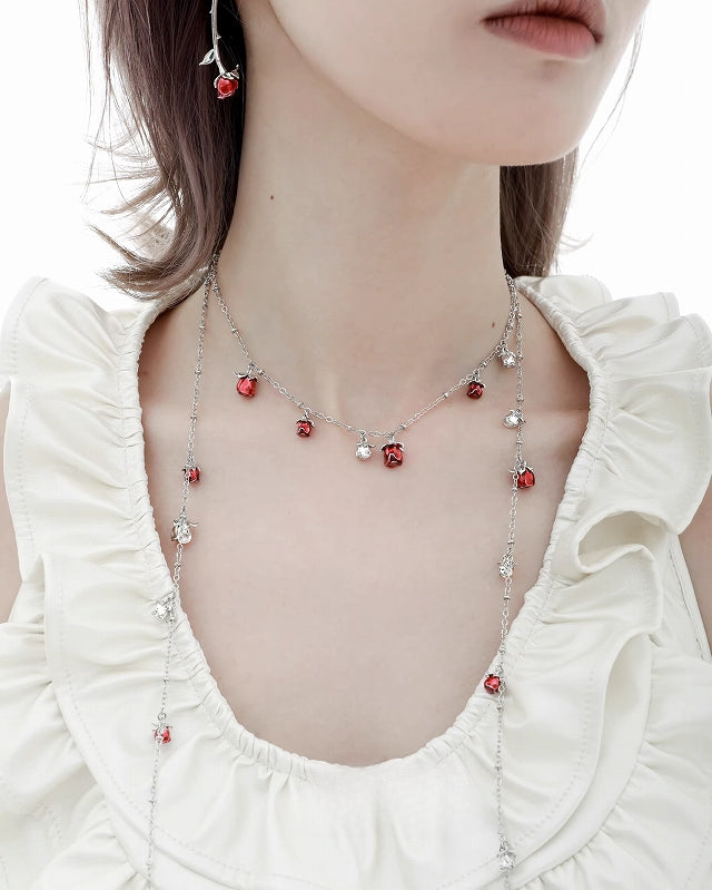 [1ST XULIE] Forbidden Rose Red Necklace pg828