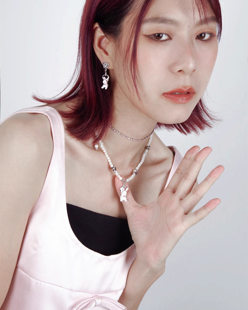 【Esak∞chi】Rabbit With Red Turban Necklace pg1434