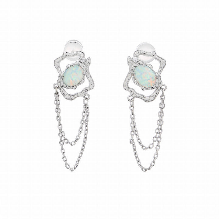 【SUMIYAKI】Opal Rainbow Earrings pg1343