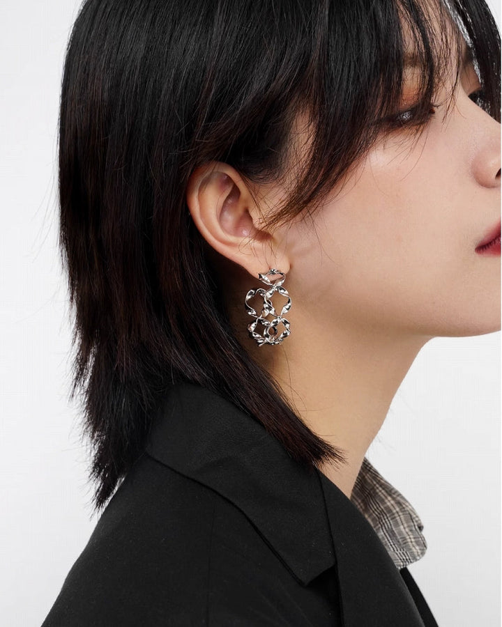 【SUMIYAKI】Circle Double Helix Earrings pg431