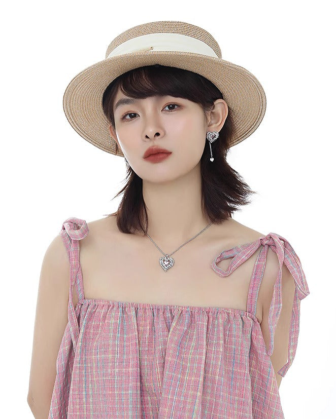 Pink Heart Spiked Thorn Necklace